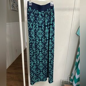 Joe B blue and turquoise maxi skirt size small